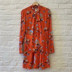 Self Portrait Botanical Printed Crepe Mini Dress
Floral Coral